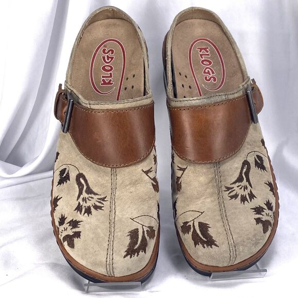 Women's Tan and Brown Clogs - Picture 2 of 10